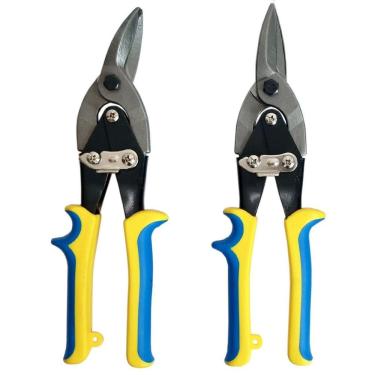 Imagem de Kit Tesoura Chapa Aviação Corte Reto Esquerdo 10 Pol Guepar