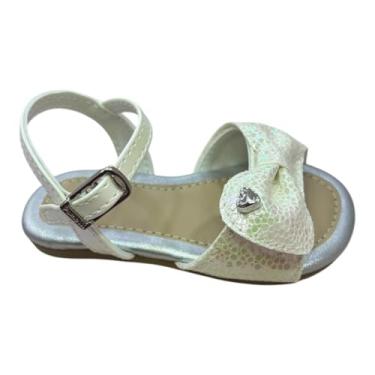 Imagem de Sandália Infantil Feminina Mili Laço Coração Branca (Branca, BR, Criança de 1 a 3 anos, Numérico, P, 20)