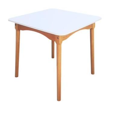 Imagem de Mesa De Jantar Colonial Brisa 80x80cm Rústica em Madeira com Tampo em 