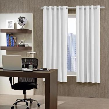 Imagem de Blackout para Varão 260X170cm em PVC com Ilhós Bella Janela Branco/Cin