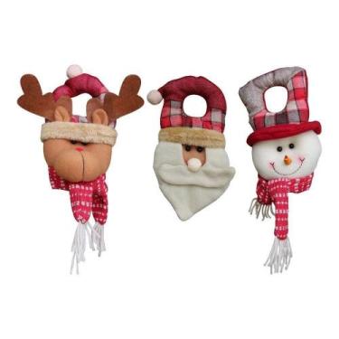 Imagem de Kit 12 Enfeites De Porta Decoração Natal Feltro Pendente - Gici Christ