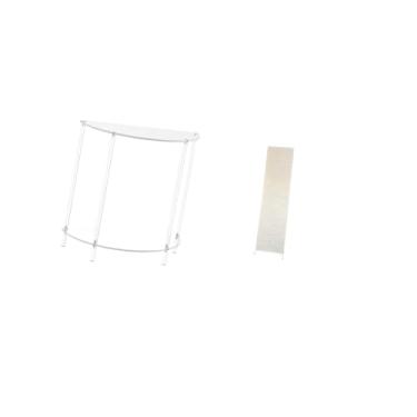 Imagem de Fenteer Abajur de Mesa Lateral de Papel Acrílico para Decoração Aconchegante de Sala de Estar Pequena com Mesa Lateral de 2 Níveis E Capa de Luz de Pé