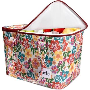 Imagem de Bolsa térmica dobrável – 20 L, comporta 30 latas, à prova de vazamento e refrigerador macio portátil para acampamento, praia, piqueniques, viagens e trabalho