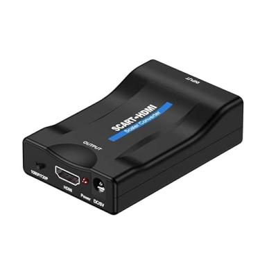 Imagem de HBFQMDJLX Conversor SCART para HDMI, adaptador de vídeo 1080P/720P, conversor de sinal digital para leitores de DVD e consoles de jogos, Plug and Play