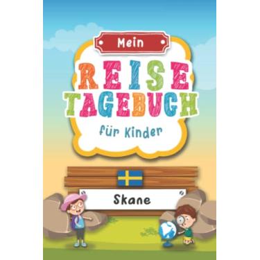 Imagem de Reisetagebuch für Kinder Skane: Schweden Urlaubstagebuch zum Ausfüllen,Eintragen,Malen,Einkleben für Ferien & Urlaub A5, Aktivitätsbuch & Tagebuch ... Kinder Buch für Reise & unterwegs