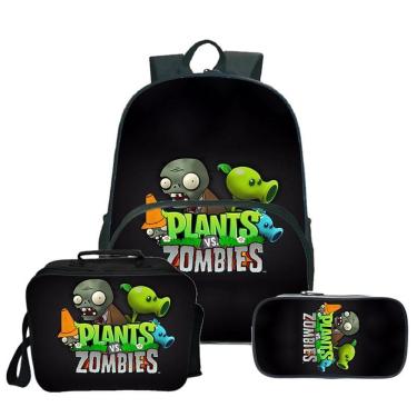 Imagem de Conjunto de mochilas Plants Zombis Satchel Anime 3D Printing 16 School