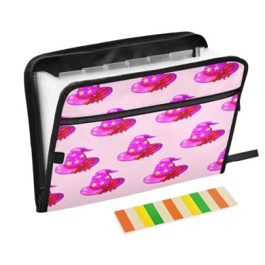 Imagem de CEBUGI Pasta expansível com 13 bolsos, organizador de arquivos sanfonado à prova d'água com etiquetas tamanho A4, organizador de documentos de papel para escola, material de escritório, chapéus de