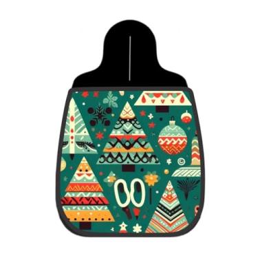 Imagem de Lixeira De Carro Organizador Lixinhocar Arte Natal Retrô Árvores Abstratas