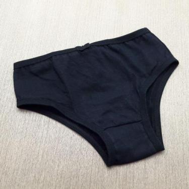 Imagem de Calcinha Infantil em Algodão Cor:PretoTamanho:M - Ternura Íntima, Pret