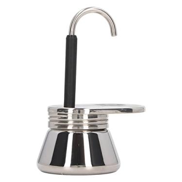 Imagem de Cafeteira Mocha de Bico Único em Aço Inoxidável Leve Italiana Portátil para Fogão Fácil Usar Camping Casa Amantes Café
