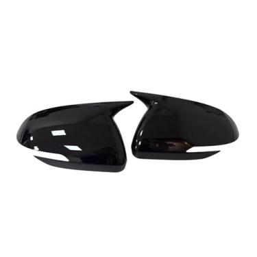 Imagem de Compatível com kia rio 2018-2023 adesivo de carro retrovisor espelho lateral capa asa porta exterior caso vista traseira guarnição fibra de carbono olhar(With Light Black)