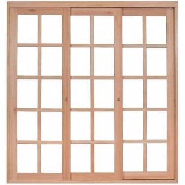 Imagem de Porta de Madeira Balção de Correr 213x160cm com Batente 14cm Ewk 430 R