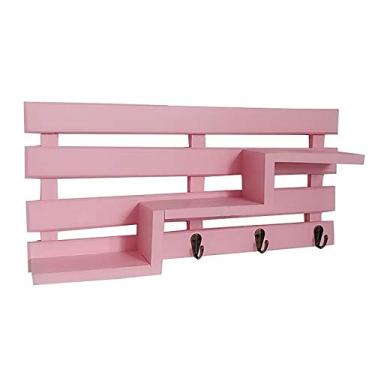 Imagem de Prateleiras flutuantes rústicas montadas na parede, suporte de exibição de armazenamento de parede, prateleiras decorativas de parede de madeira, capacidade de carga de 10 kg, para banheiro, quarto