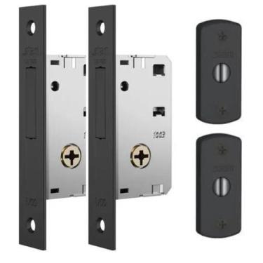 Imagem de Fechadura 1003 (par) espelho preto fosco - STAM