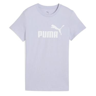 Imagem de Camiseta Puma Essentials Logo Tee Feminina Algodão Azul Cor:;Tamanho:G;Gênero:Mulher-Feminino