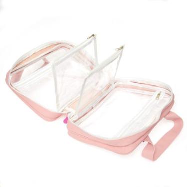 Imagem de Necessaire Organizador Para Maquiagem Cosmético Remédio Com Divisórias