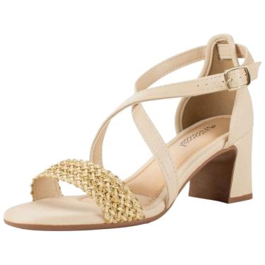 Imagem de Sandalia Feminina Leve Elegante Salto Bloco Medio Mississipi