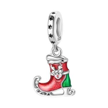 Imagem de Charms De Natal Em Prata Esterlina 925 Para Mulheres, Papai Noel, Árvo