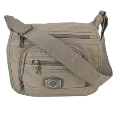 Imagem de Bolsa Transversal Pasta Tirarcolo Ombro Em Lona Multiúso Masculina Fem