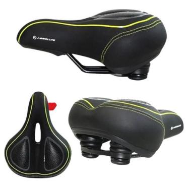 Imagem de Selim Absolute com Gel Elastômero Super Confortável Bike Preto/Vermelh