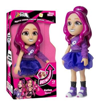 Imagem de Boneca Katlen Dos Rosa Youtuber Infantil Com Falas 25Cm - Babybrink