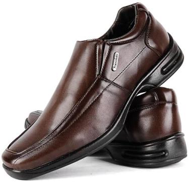 Imagem de Sapato masculino ortopédico antistress de couro confortavel 37 ao 44 -