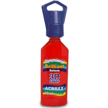 Imagem de Tinta Relevo Dimensional Brilhante Vermelho Fogo 35ML PCT.C/06 - Acril