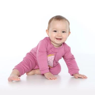 Imagem de Macacão Bebê Suedine com Zíper Joaninha - Yuk's, Rosa boneca, M