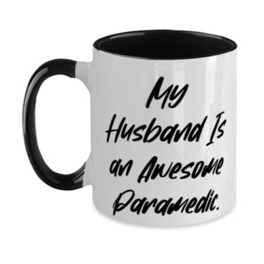 Imagem de Presentes úteis para marido, My Husband Is an Awesome Paramedic, Caneca exclusiva de dois tons de 325 ml para marido da esposa