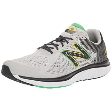 Imagem de New Balance Fresh Foam 680 V7 Tênis de corrida masculino, Cinza/preto/limonada, 41