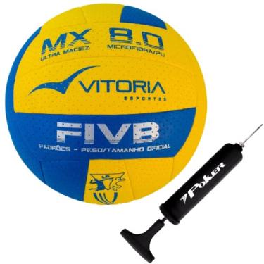 Imagem de Bola Volei Oficial Vitoria Mx 8.0 Pro Ultra Macia C Bomba Ar