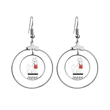 Imagem de Brincos de raposa locais japoneses famosos pendurados, joia de argola