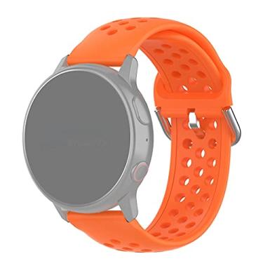 Imagem de Pulseira 20mm Sport Moderna compatível com Galaxy Watch Active 1 e 2 - Galaxy Watch 3 41mm - Galaxy Watch 42mm - Amazfit GTR 42mm - Amazfit Bip/GTS - Marca LTIMPORTS (Laranja)