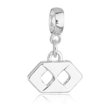 Imagem de Pingente Berloque Símbolo da Administração Pandora Banhado a Prata 925 com Strass- Premium