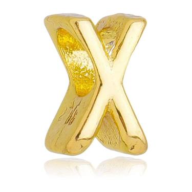 Imagem de Berloque Letra X Separador Pandora Banhado a Ouro 18k - Premium