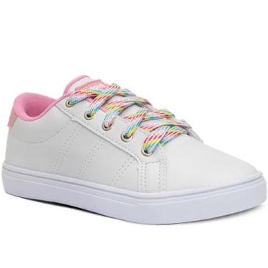 Imagem de Tenis Infantil Casual Nº 28 ao 34 Moda Sapatenis Feminino Menina 11.100 (Branco, BR, Criança de 4 a 8 anos, Numérico, 33)