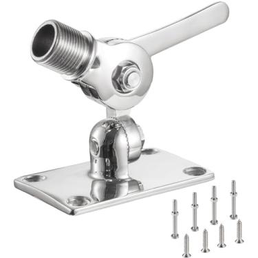 Imagem de Eifagur Suportes de antena VHF marítimos de aço inoxidável 316 de alta resistência resistente, suportes de base ajustáveis