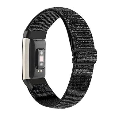 Imagem de YONWORTH Pulseira de relógio elástica ajustável compatível com Fitbit Charge 2, pulseira elástica de nylon para pulseira esportiva de reposição para mulheres e homens