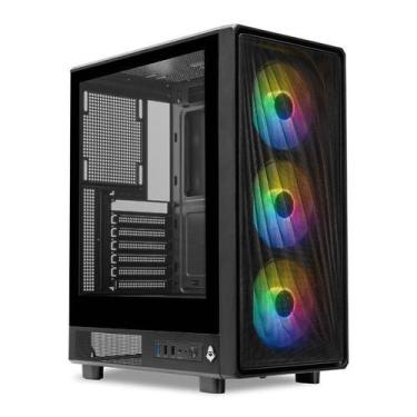 Imagem de Gabinete Gamer Mancer Narok X, Mid-Tower, Lateral de vidro, Com 3 Fans