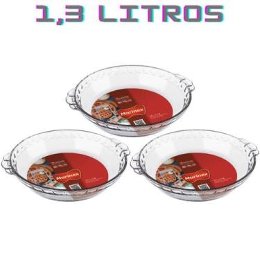 Imagem de Conj 3 Travessa Filetada Vidro 1,3L Forno Freezer Nadir - Nadir Figuei