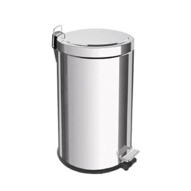 Imagem de Lixeira Tramontina aço Inox 12L com pedal Brasil 94538112, Prata