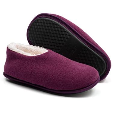 Imagem de Pantufa Sapatinha Ante Derrapante Forração de Pelo 100% Poliéster (35/36, Bordo)