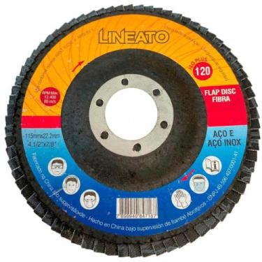 Imagem de Disco Flap Lineato Itambe 4.1/2'' - Grao 120