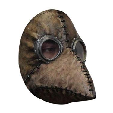 Imagem de Ghoulish Productions Máscara Plague Doctor Brown, Máscara Plague Doctor Plague Doctor Mask Half Face. Máscara Plague Doctor Half Face. Máscara de gás e linha Steampunk. Máscara adulta máscara de látex tamanho único