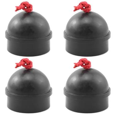 Imagem de SQXBK Suporte de giz de borracha antiderrapante com 4 peças de suporte de giz, pontas de taco de bilhar, capa de giz, ponta antiderrapante para tacos de bilhar, suporte de giz com cordão para sinuca,