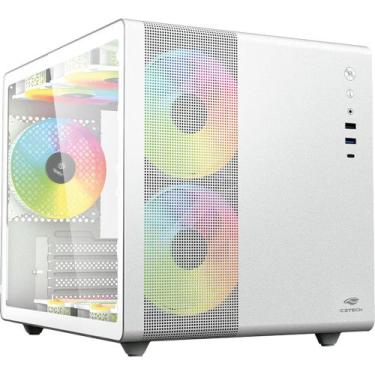 Imagem de Gabinete Gamer C3Tech Aquarius MT-G710 Sem Fans Branco, Aquarius MT-G7