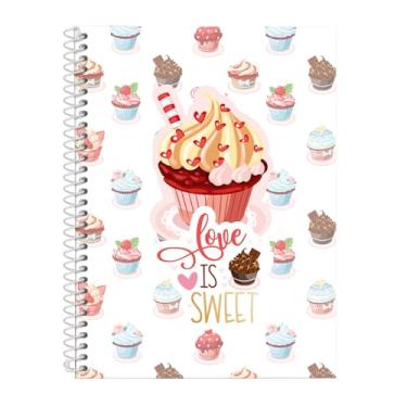 Imagem de Caderno Universitário 20 Matérias Capa Dura Doçura Cupcake