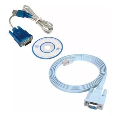 Imagem de Kit Cabo Console Db9 X Rj45 + Cabo Serial Rs232 Db09 X Usb - LM
