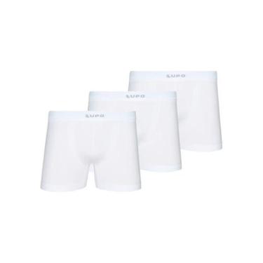Imagem de Kit com 3 Cuecas Boxer Lupo 661-001, Branco, GG