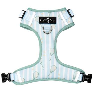 Imagem de Lucy & Co. Peitoral para cães Match Point - Tamanho Grande - Colete para parar de puxar e andar fácil - Produto de treinamento de coleira confortável com alças ajustáveis no peito e pescoço
